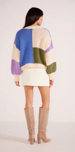 MINKPINK - Lawrence Color Block Knit Sweater