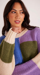 MINKPINK - Lawrence Color Block Knit Sweater