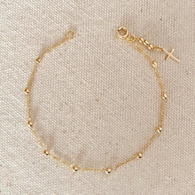 Load image into Gallery viewer, 18K Gold Filled - Cross Charm Bracelet
