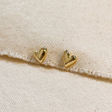 Load image into Gallery viewer, 18K Gold Filled - Mini Heart Earrings
