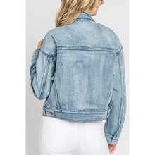 Load image into Gallery viewer, L.T.J.-Vintage Wash Denim Jacket
