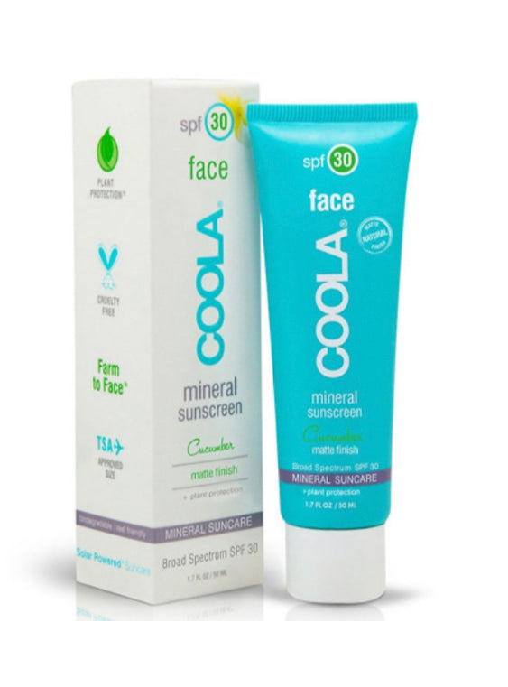 Coola Mineral Facial Sunscreen SPF 30 Matte Cucumber